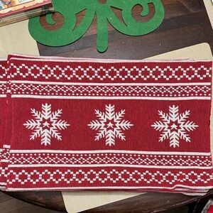 Festive Red Snowflake Placemats